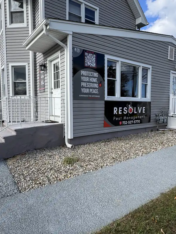 Resolve office on Atlantic City Blvd: the RESOLVE sign board and the Protecting your home, preserving your peace panel